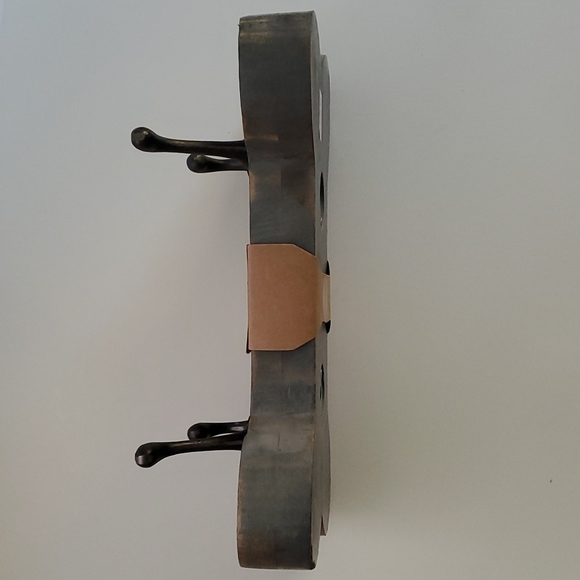 Destressed Wood Bone Plaque with Two Hooks. - Picture 4 of 7